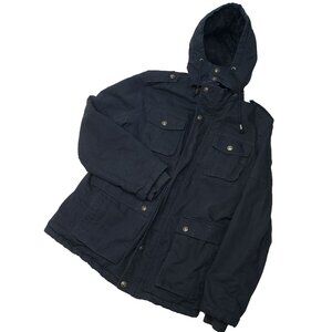 2799 Trend Setter Limited Edition Men's Removable Hood Blk Lined Parka Coat Sz M